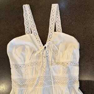 White Ruffle Maxi Dress Tularosa